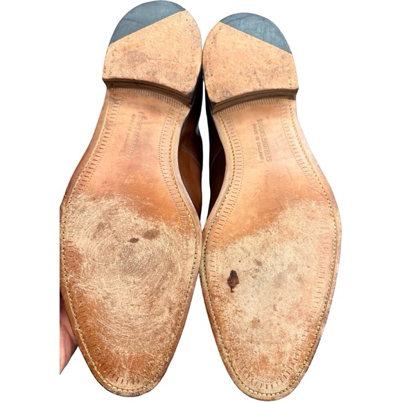 Vintage Brooks Brothers Brown Leather Cap Toe Oxfords Made in England 11.5 C